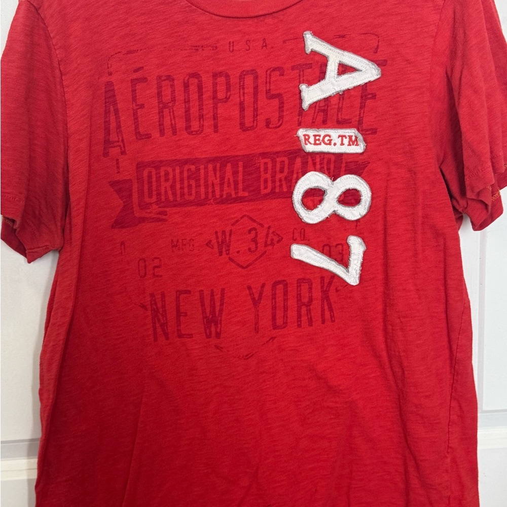 Aeropostale Red Tee with A87 Patch